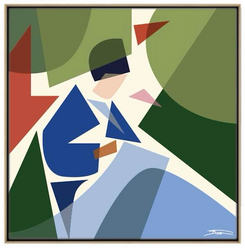 In The Garden With Blue Dress